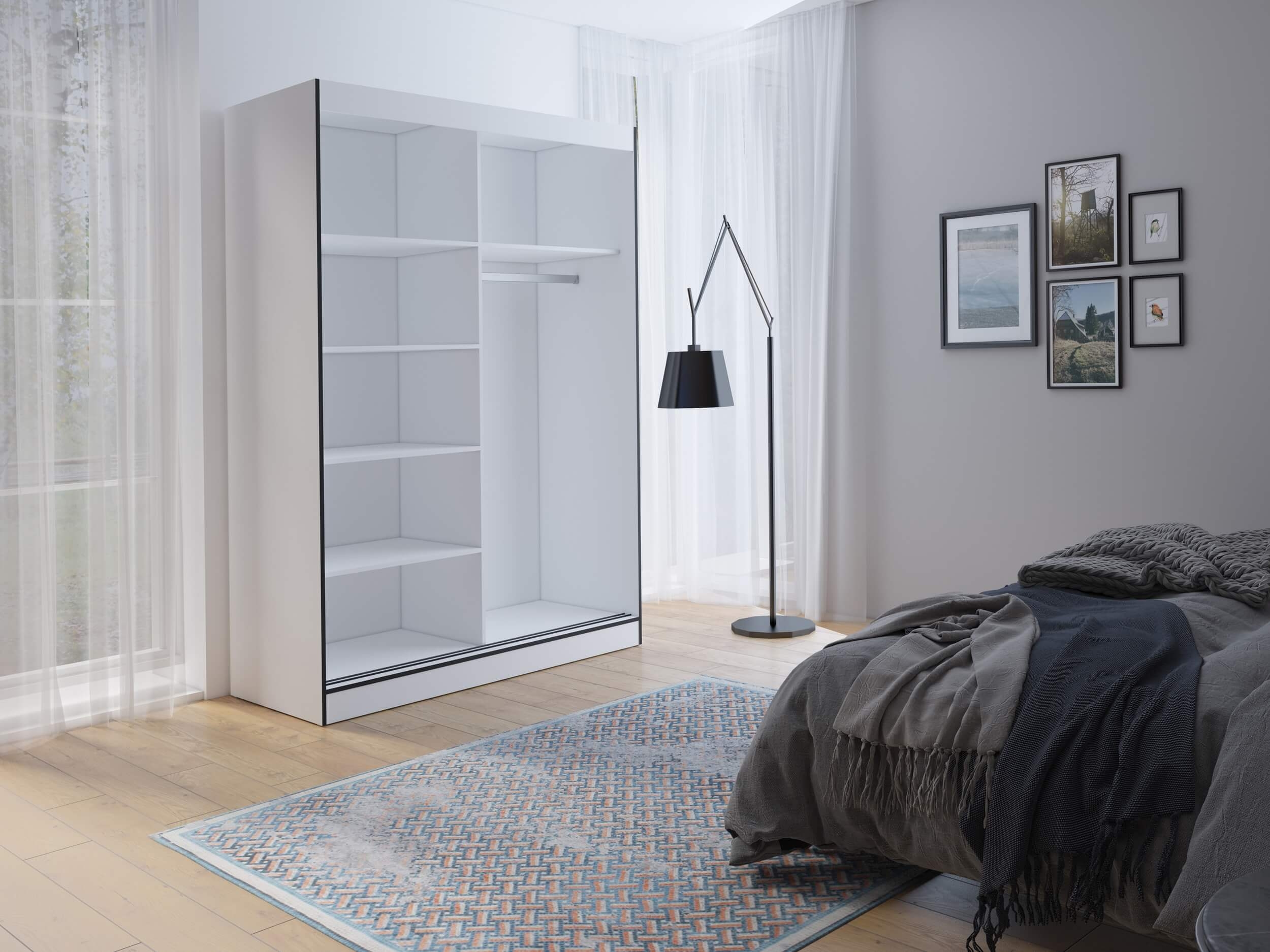 Brooklyn 59" Sliding Door Wardrobe Cabinet