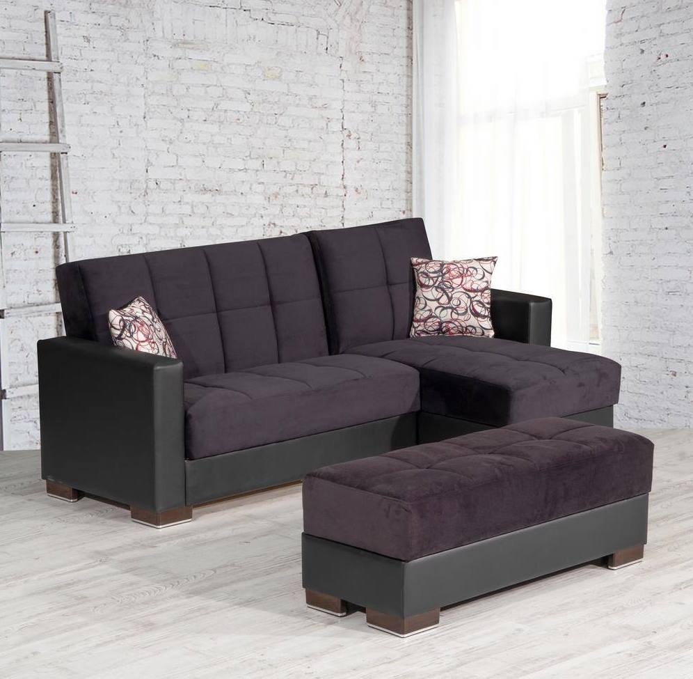 Armada Microfiber/PU Convertible L-Shaped Sectional Sofa