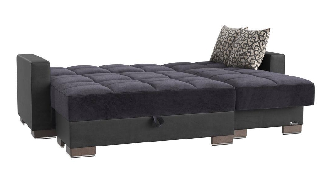 Armada Microfiber/PU Convertible L-Shaped Sectional Sofa