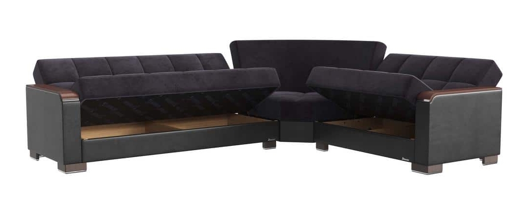 Armada X Fabric/PU Convertible L-Shaped Sectional
