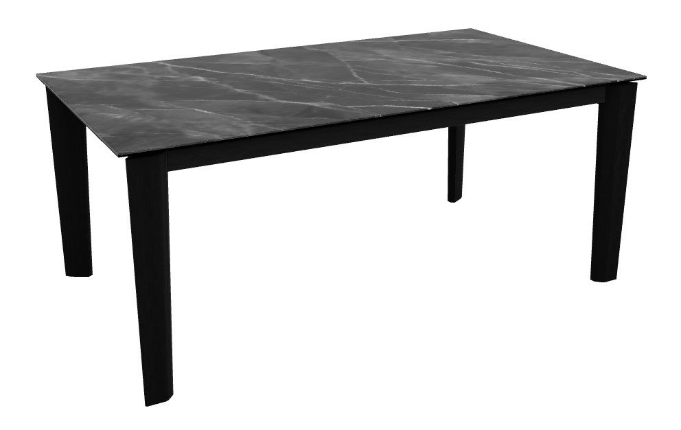 Dogma W70.9"-94.5" Rectangular Ceramic/Wood Veneer//Wood Extendable Dining Table