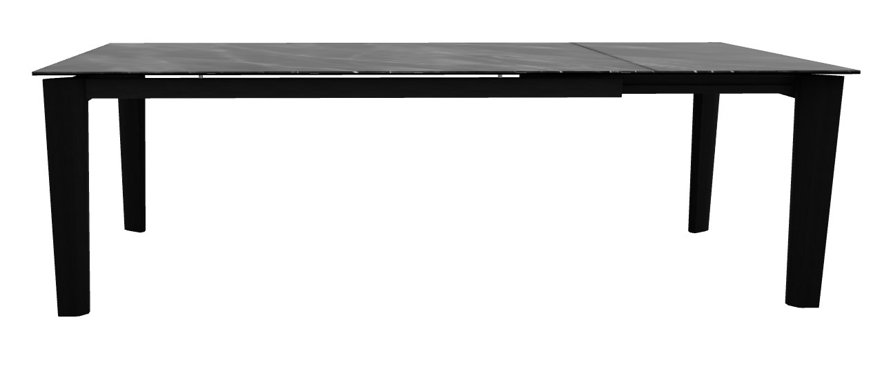 Dogma W70.9"-94.5" Rectangular Ceramic/Wood Veneer//Wood Extendable Dining Table