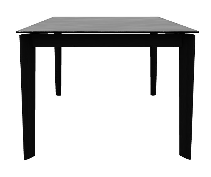 Dogma W70.9"-94.5" Rectangular Ceramic/Wood Veneer//Wood Extendable Dining Table
