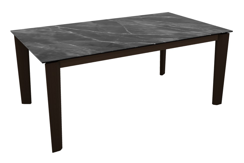 Dogma W70.9"-94.5" Rectangular Ceramic/Wood Veneer//Wood Extendable Dining Table