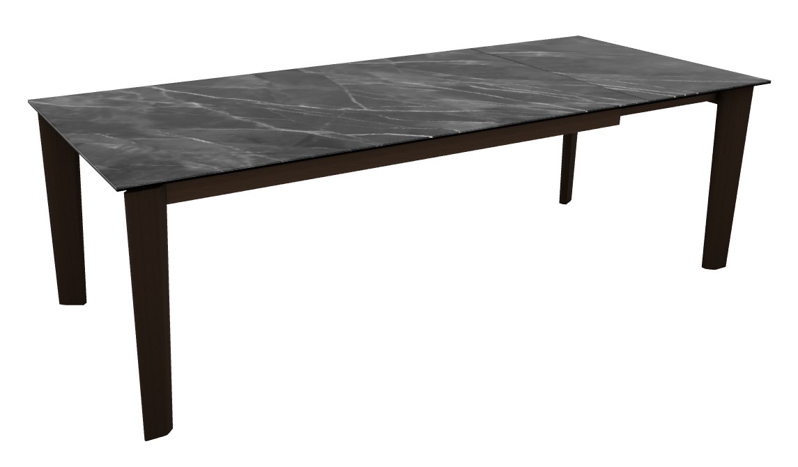 Dogma W70.9"-94.5" Rectangular Ceramic/Wood Extendable Dining Table