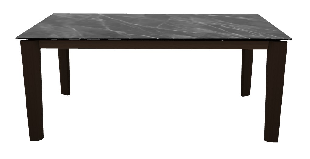 Dogma W70.9"-94.5" Rectangular Ceramic/Wood Veneer//Wood Extendable Dining Table