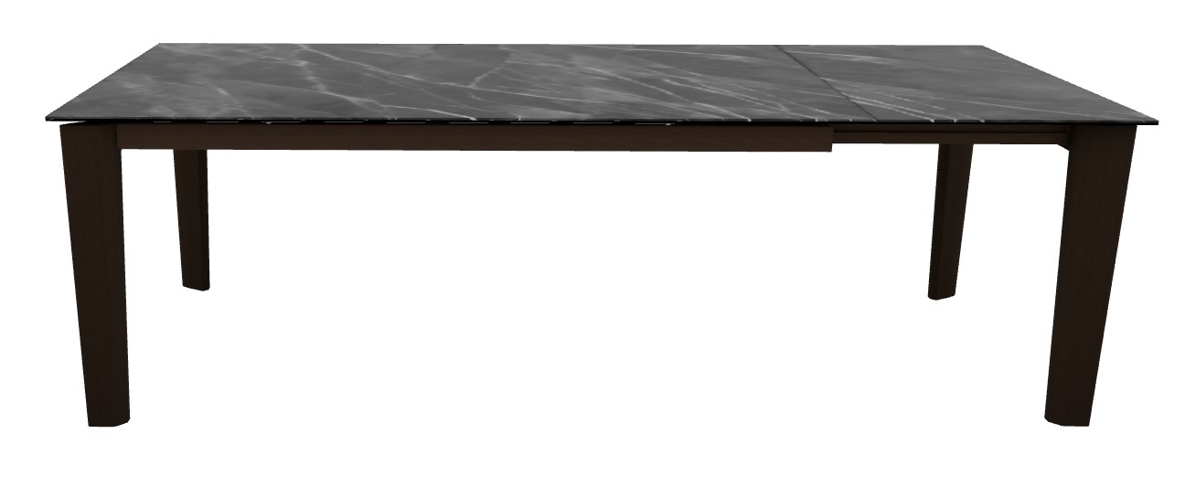 Dogma W70.9"-94.5" Rectangular Ceramic/Wood Extendable Dining Table