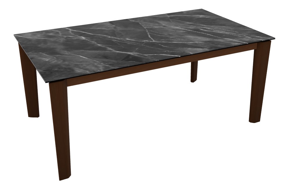 Dogma W70.9"-94.5" Rectangular Ceramic/Wood Veneer//Wood Extendable Dining Table