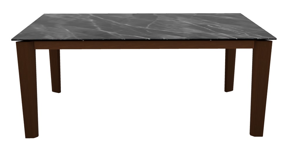 Dogma W70.9"-94.5" Rectangular Ceramic/Wood Veneer//Wood Extendable Dining Table