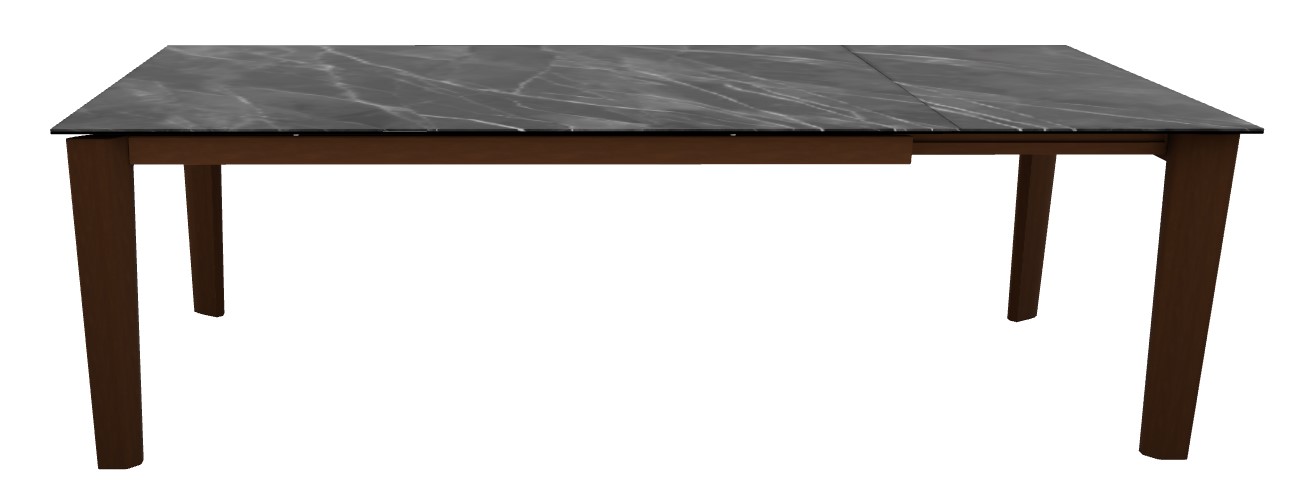Dogma W70.9"-94.5" Rectangular Ceramic/Wood Extendable Dining Table