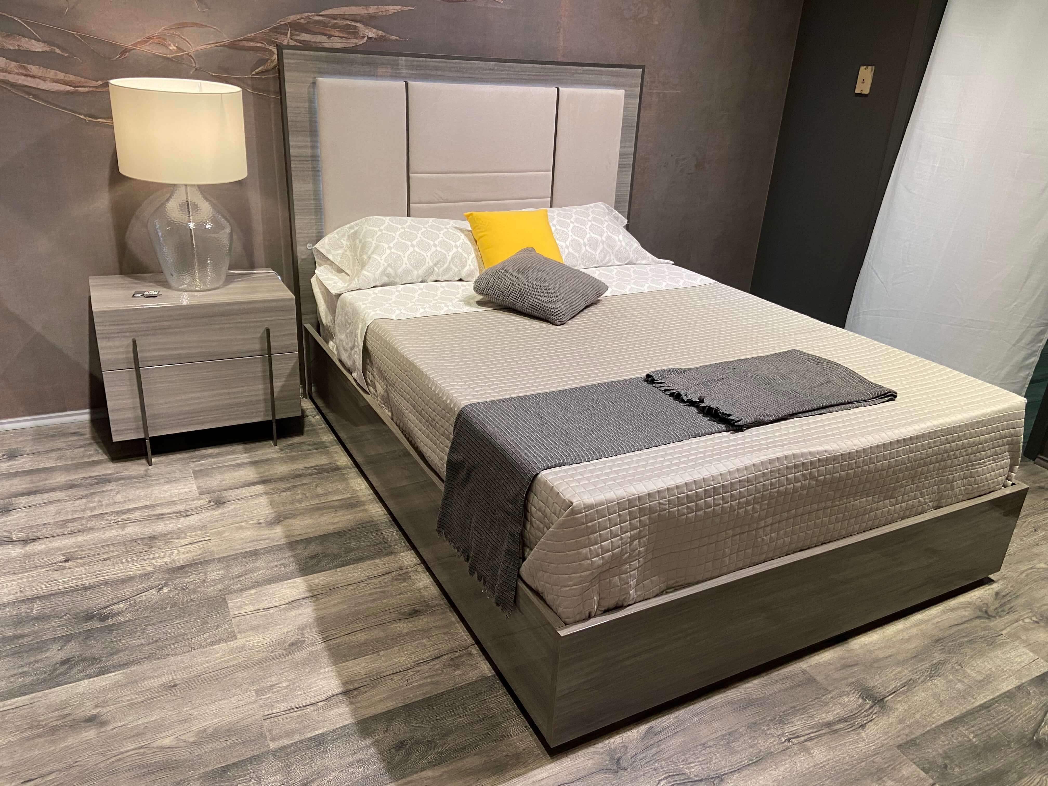 Blade Premium Velvet LED King Size Bed