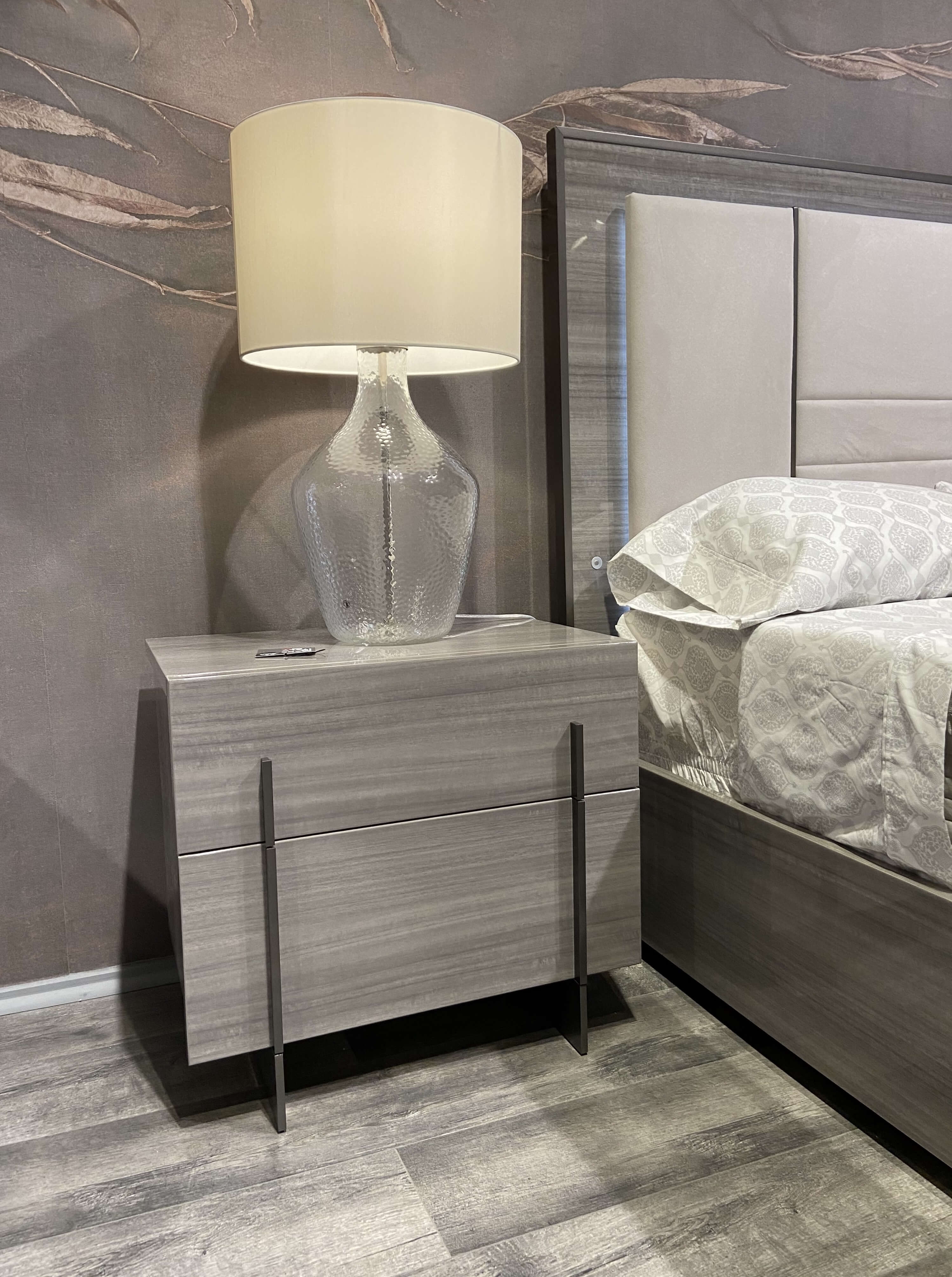 Blade Premium Wood Veneer 2-Drawer Nightstand