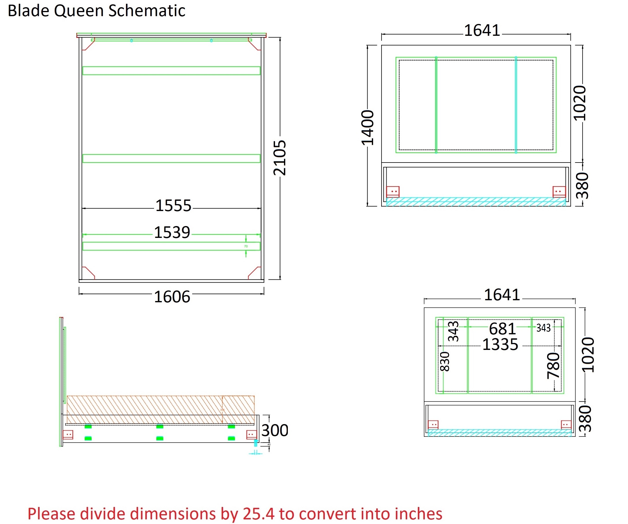 Blade Premium Velvet LED Queen Size Bed