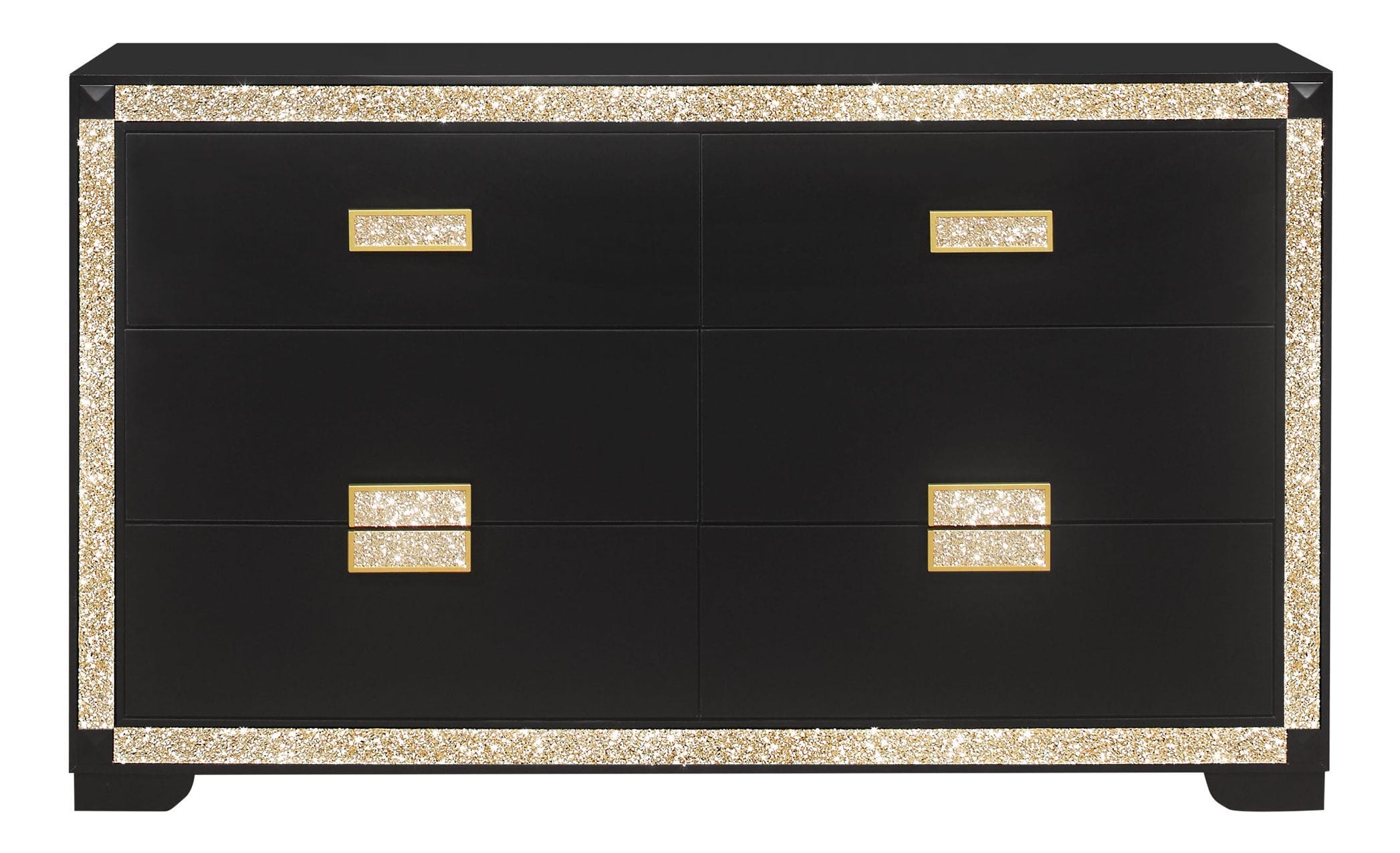 Global Furniture USA Blake Black/Gold Dresser Global Furniture USA Blake Black/Gold Dresser