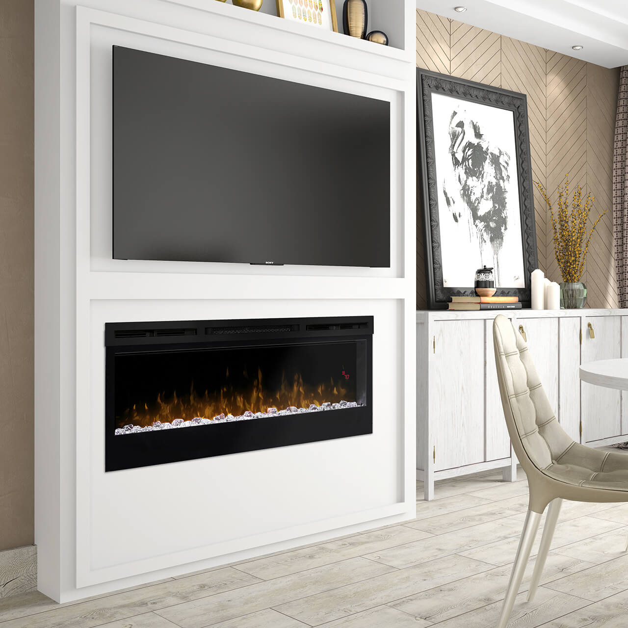 SM Prism Series 50" Wall-mount Electric Fireplace