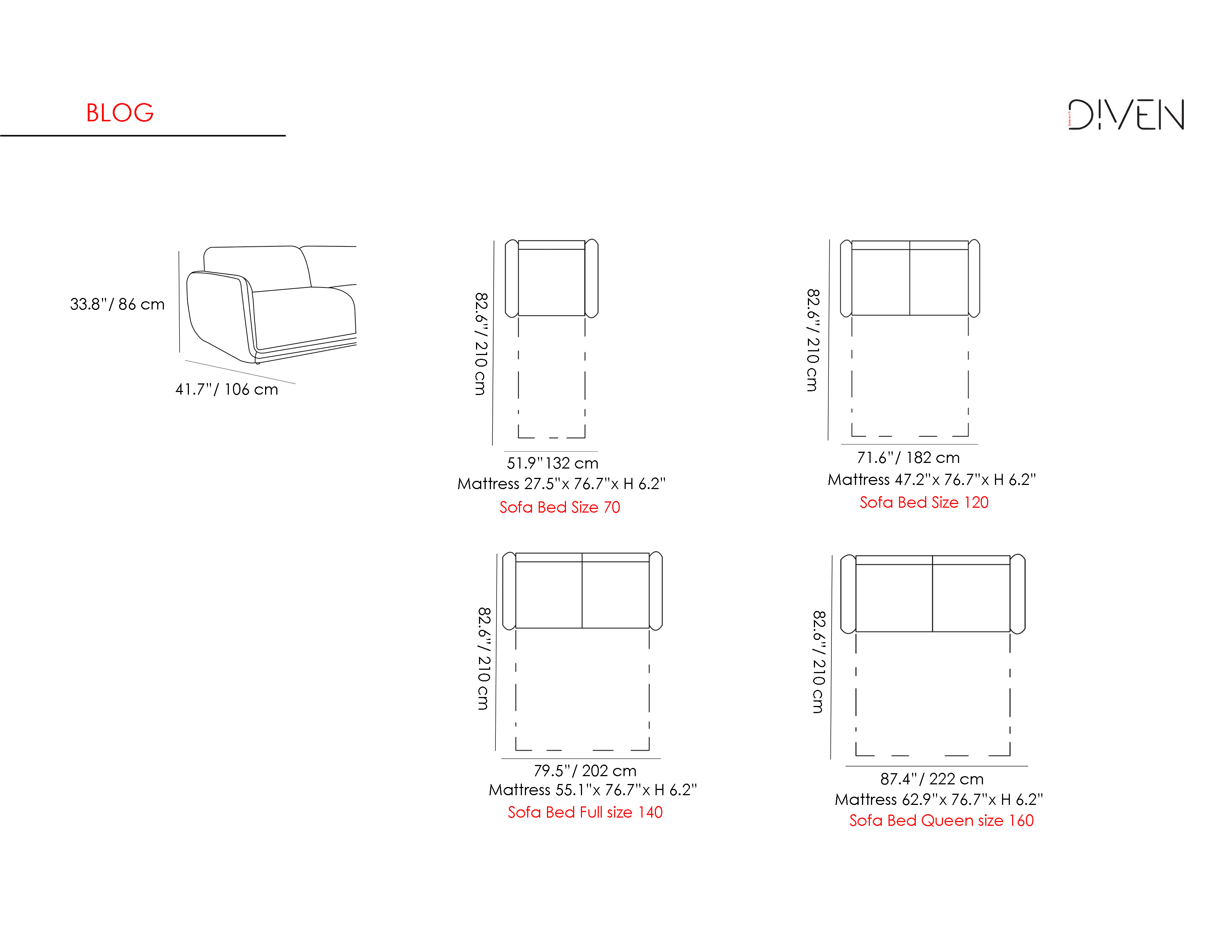 Blog Leather Convertible Sofabed Customizable