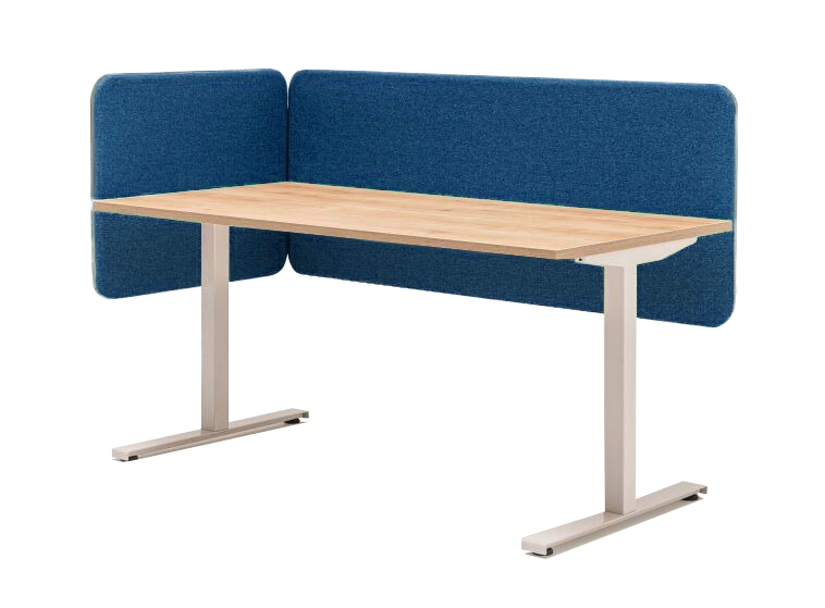 Twin Acoustic Fabric Side Screen for Bench Desk
