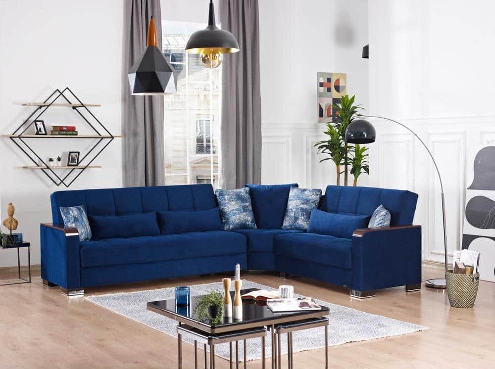 Armada X Microfiber Convertible L-Shaped Sectional