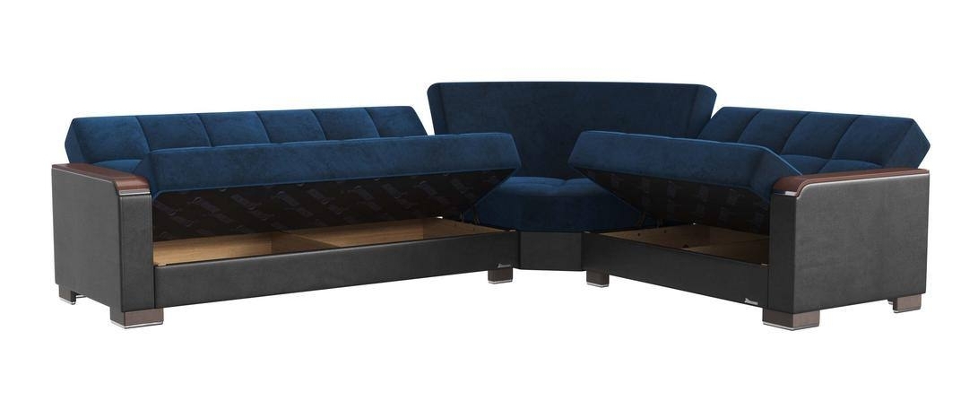 Armada X Microfiber/PU Convertible L-Shaped Sectional