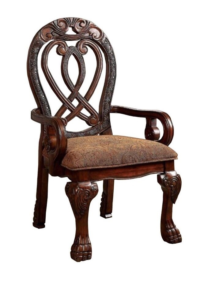 Wyndmere Fabric/Wood Dining Arm Chair, Set of 2