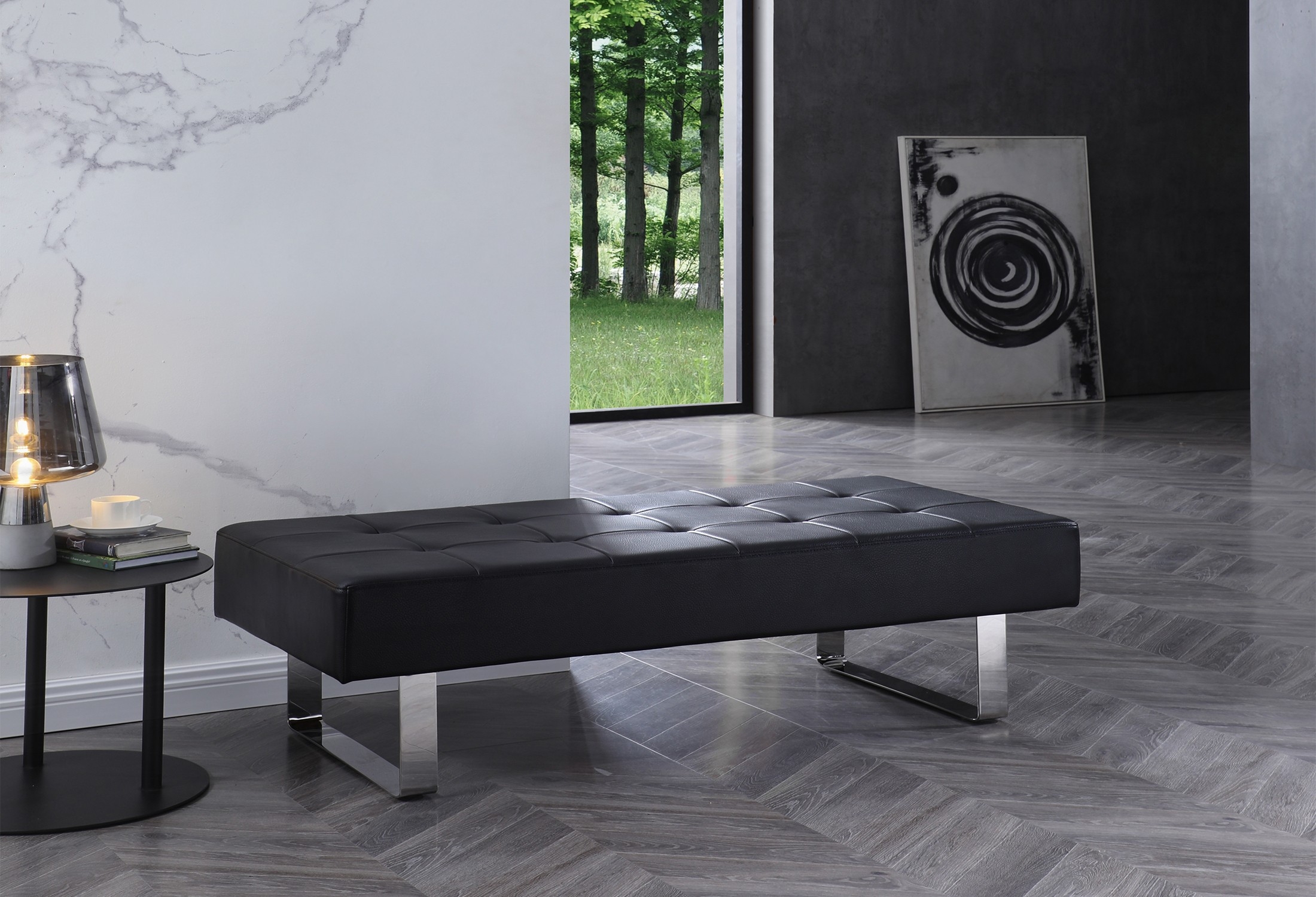 Miami Faux Leather Bench