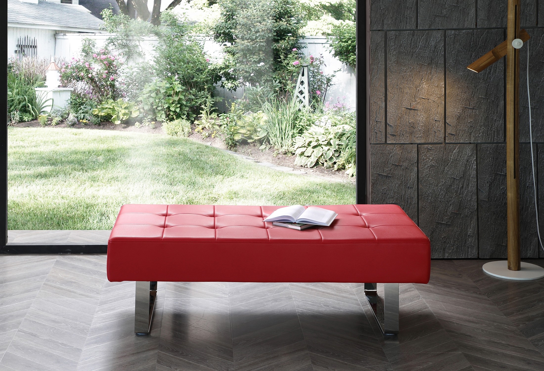 Miami Faux Leather Bench