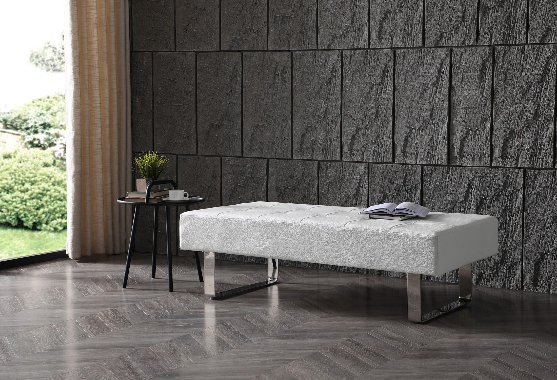 Miami Faux Leather Bench