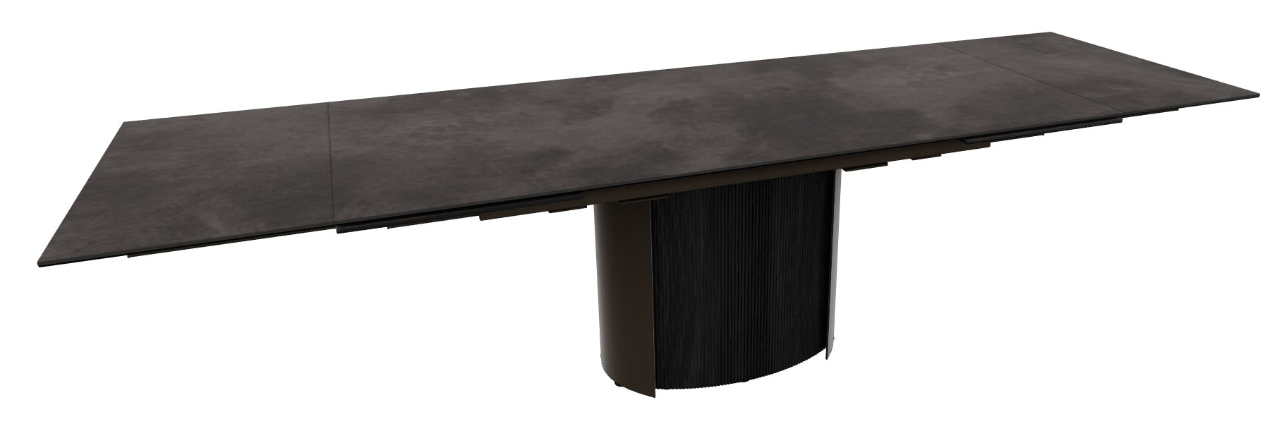 Yoroi W78.7"-98.4"-118.1" Ceramic/Metal/Wood Customizable Extendable Rectangular Dining Table