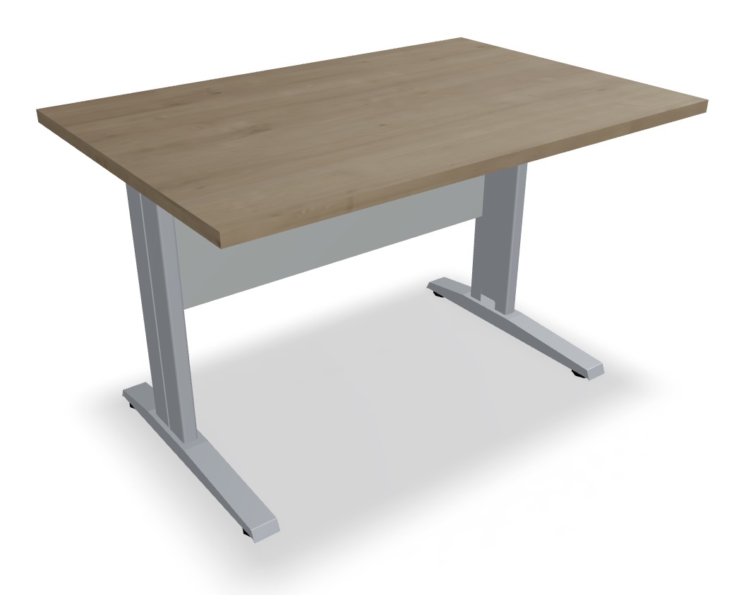 Ogi N Office Single Straight Desk, W47.2" x D31.4"