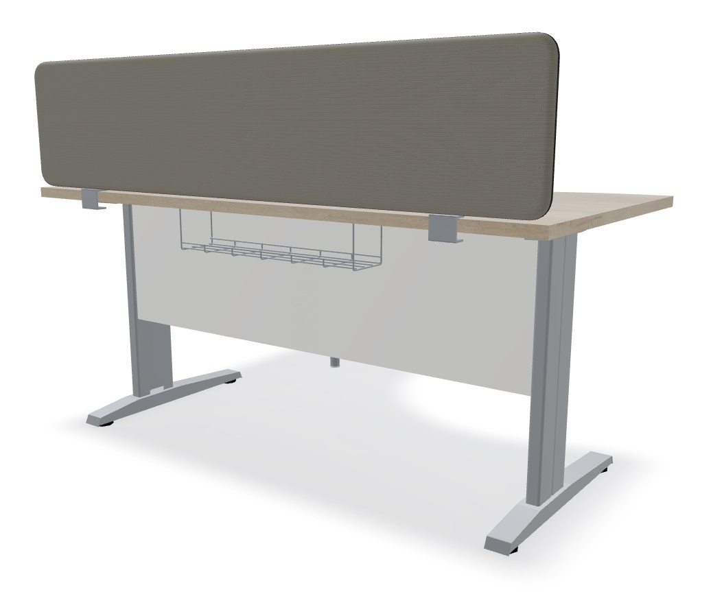 Ogi N Office Single Radial Desk Left, W62.9" x D47.2"