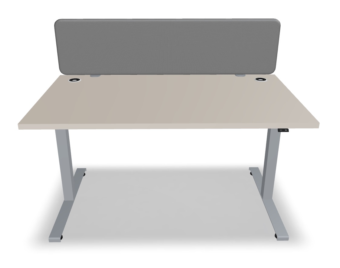 Ogi Drive Twin-Motor Sit-Stand Office Single Desk, W55.1" x D31.4"
