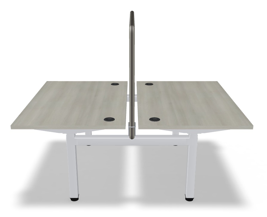 Back to Back Manual Height Adjustable Desk Bench