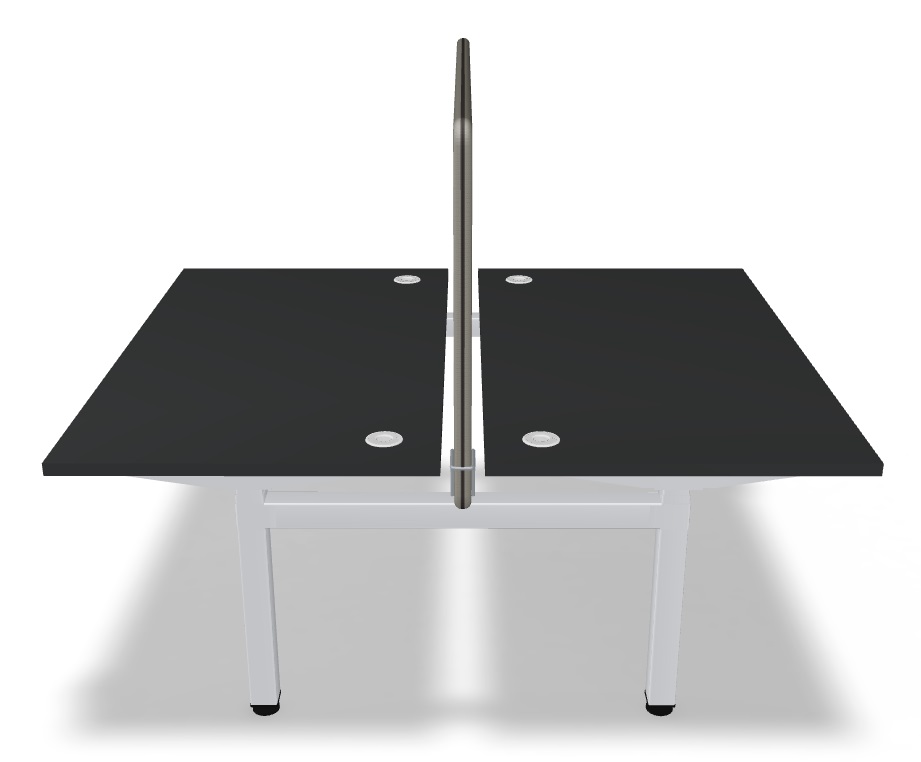 Black Shared Dual Motor Electric Height Adjustable Desk