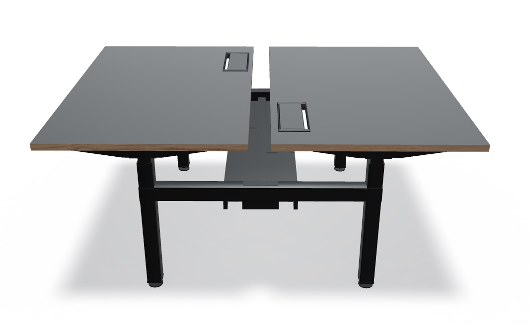 Electrically Height Adjustable Double Workbench