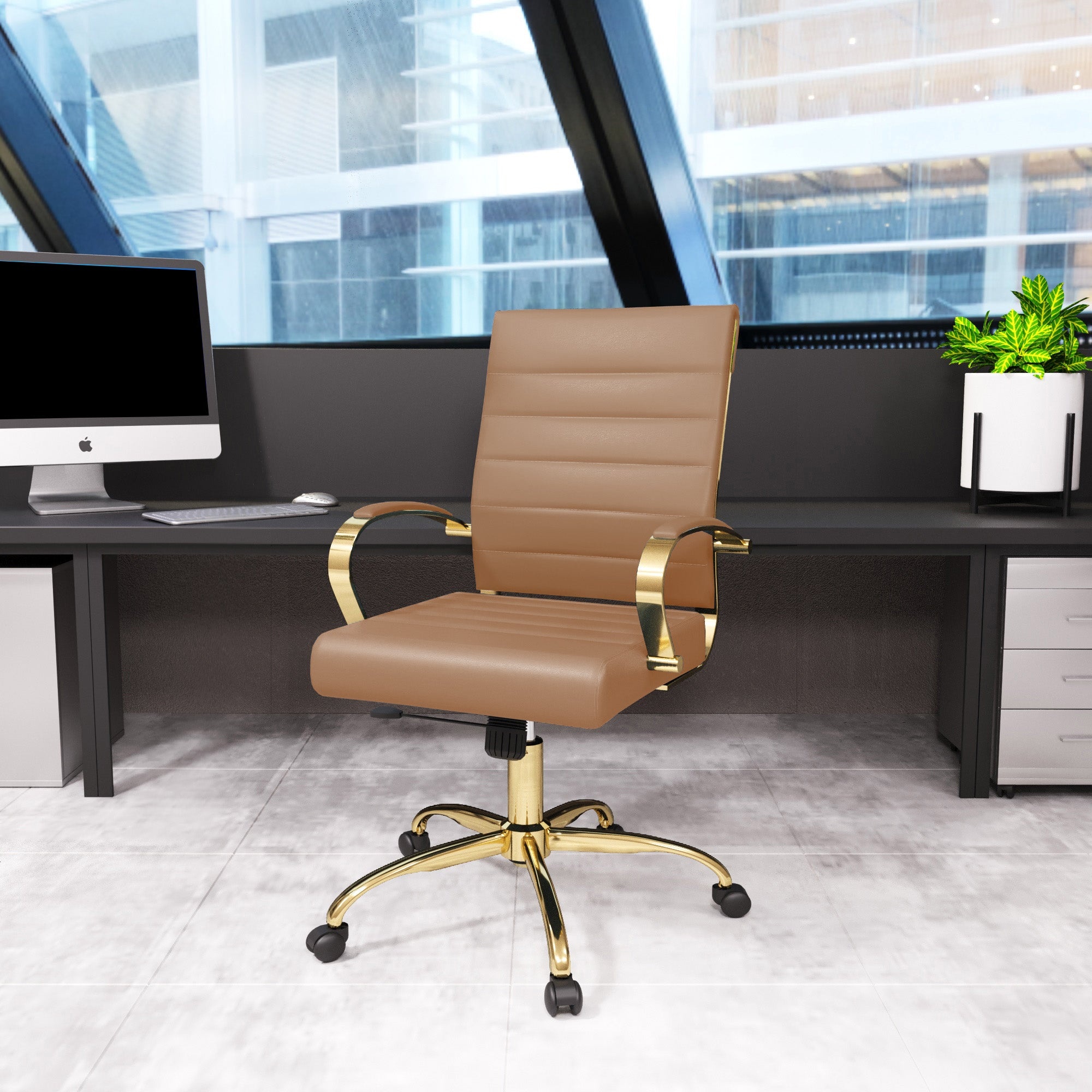 Benmar Home Leatherette Office Chair
