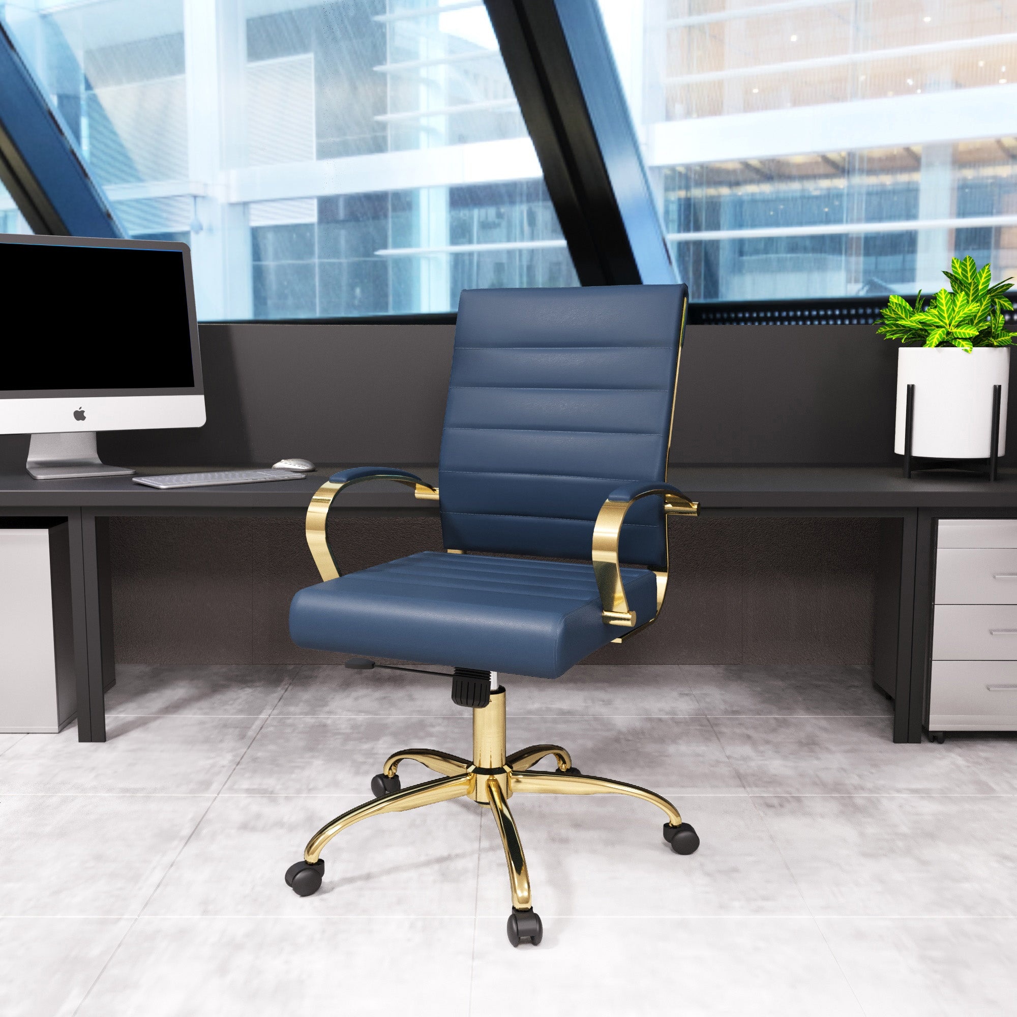 Benmar Home Leatherette Office Chair