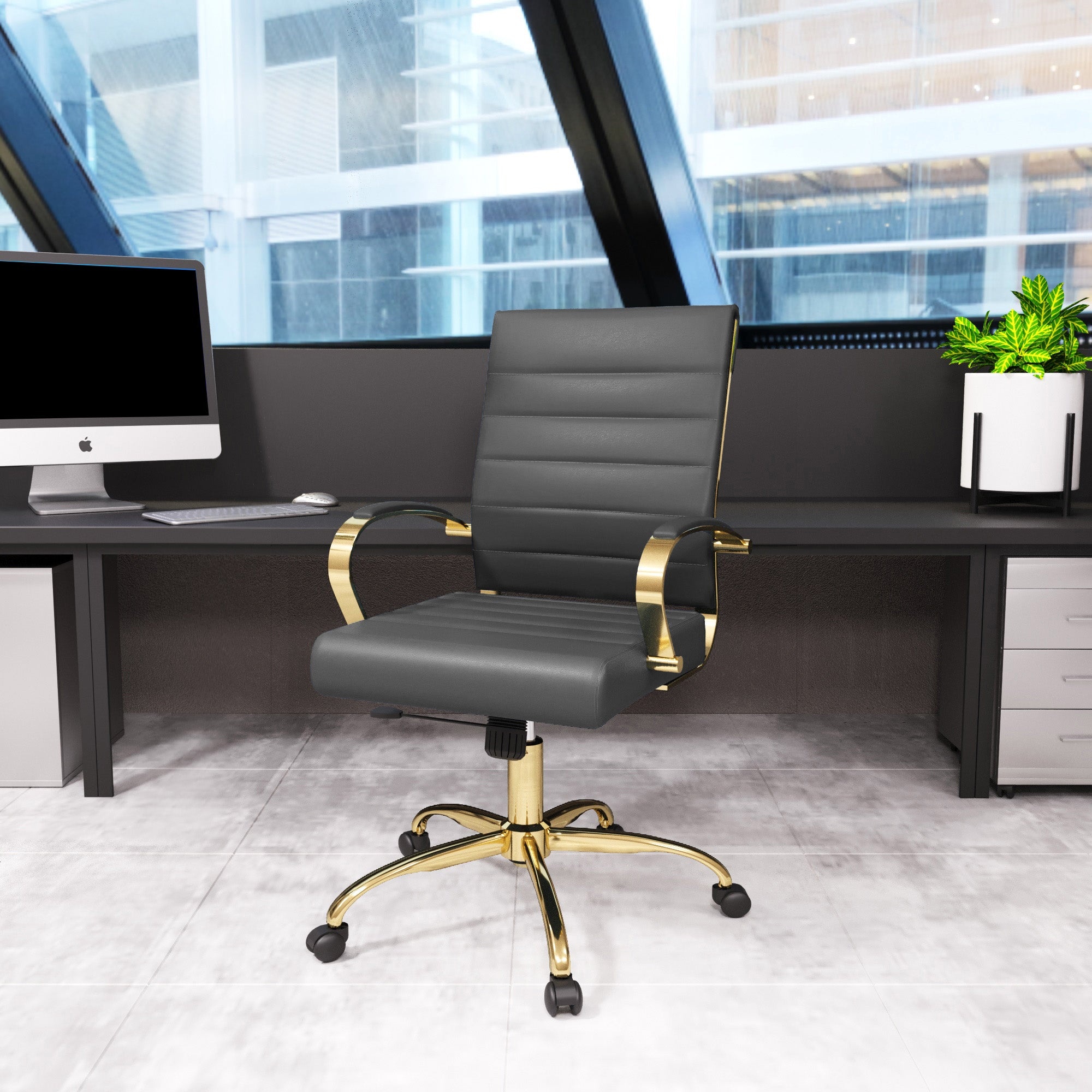 Benmar Home Leatherette Office Chair