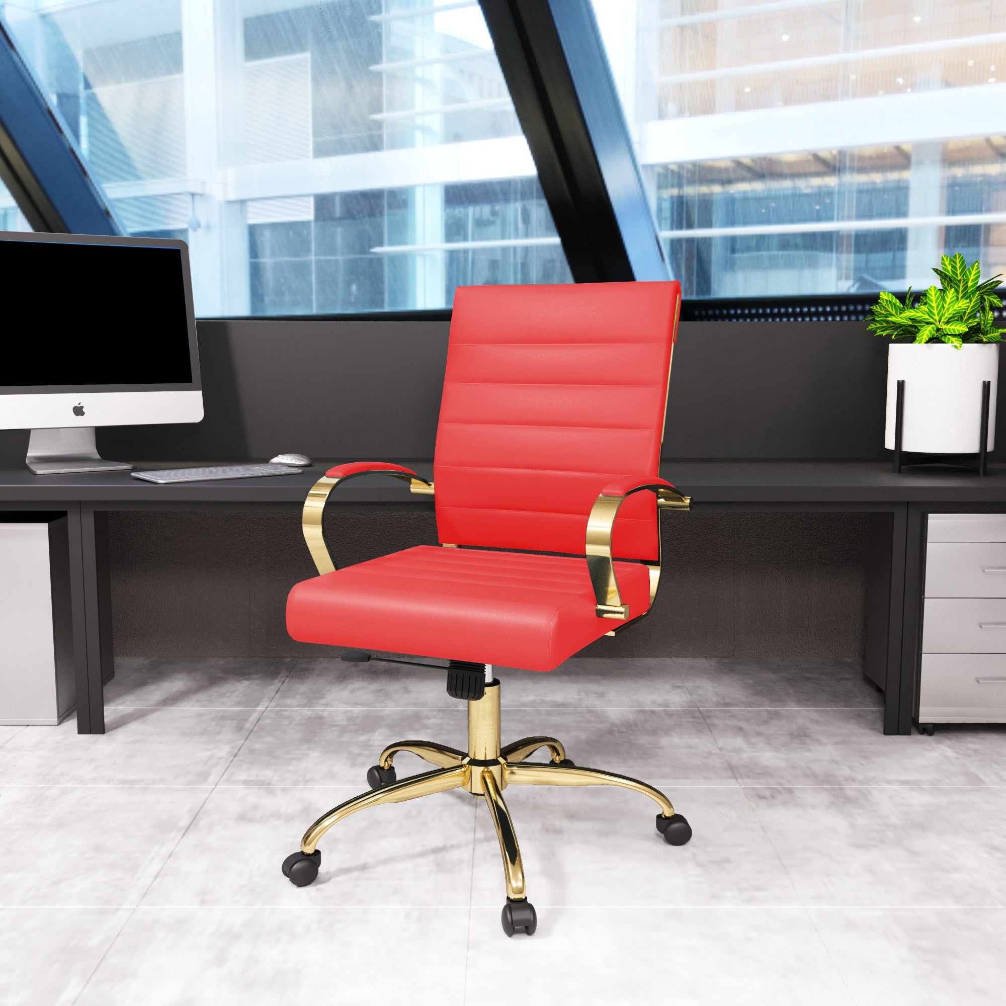 Benmar Home Leatherette Office Chair