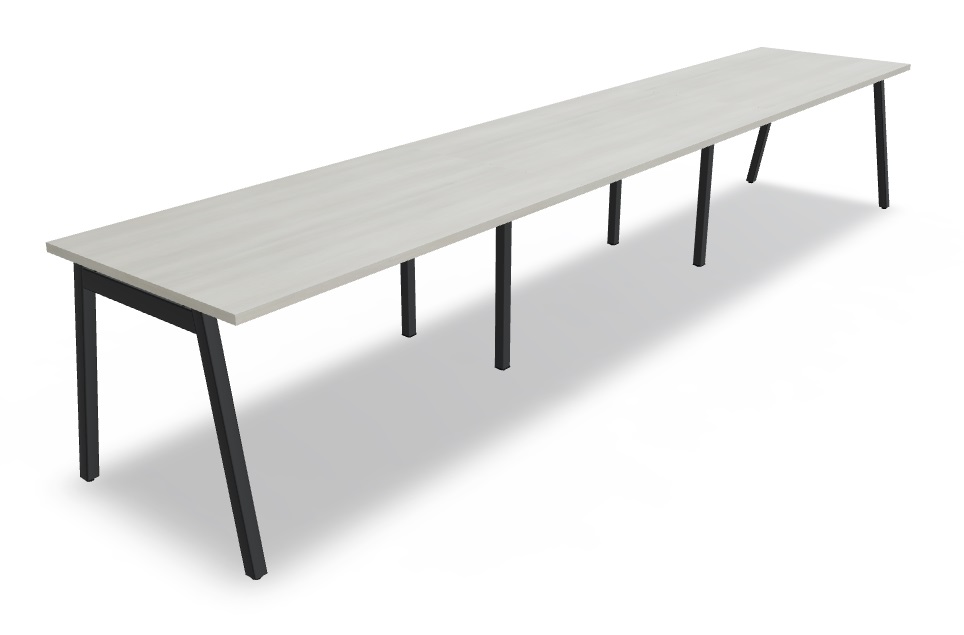 Ogi M Office Single-Row 3-Desk Bench