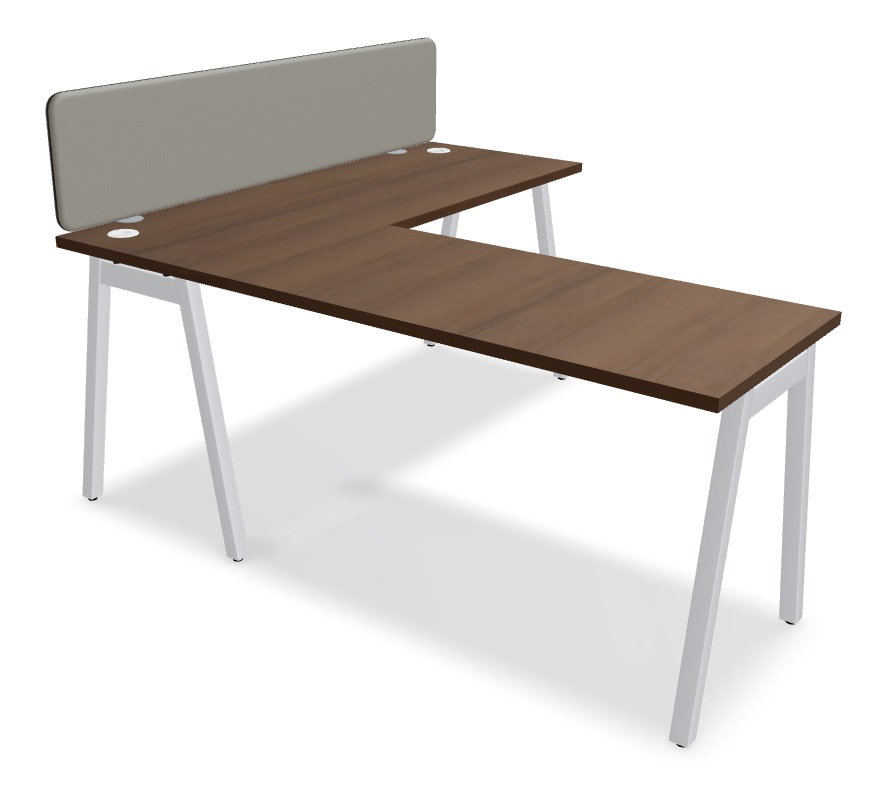 Ogi M Office Single Straight Desk, W62.9" x D23.6"