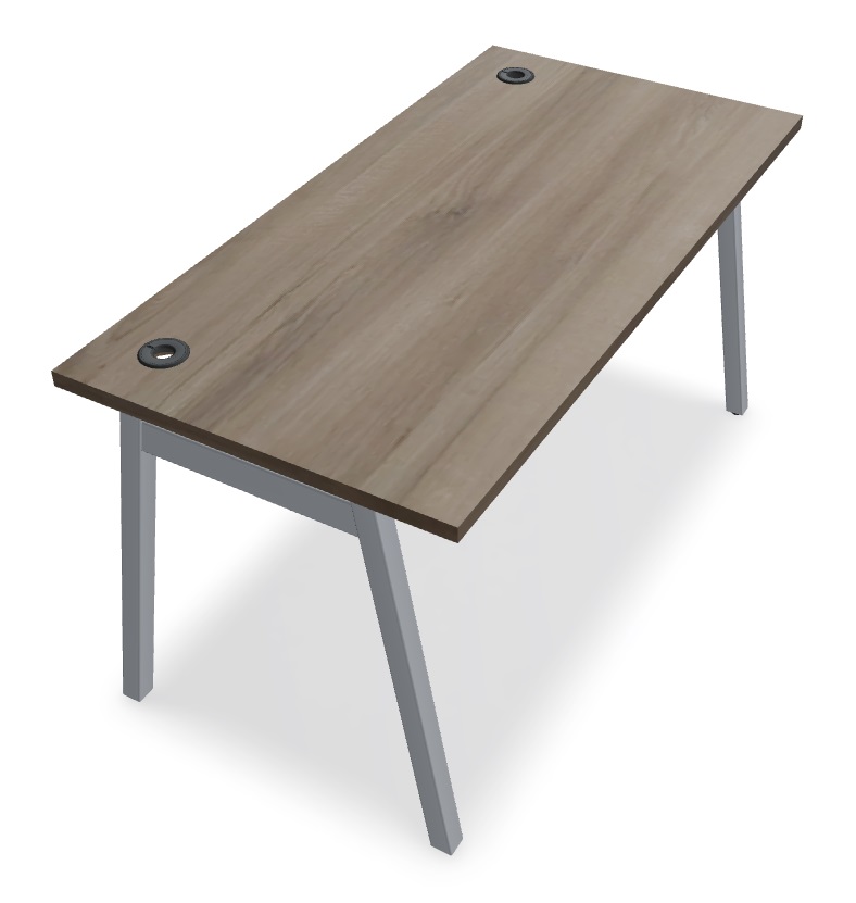 Ogi M Office Single Straight Desk, W55.1" x D27.5"