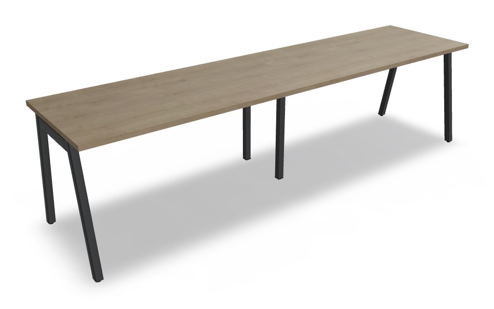 Ogi M Office Single-Row 2-Desk Bench