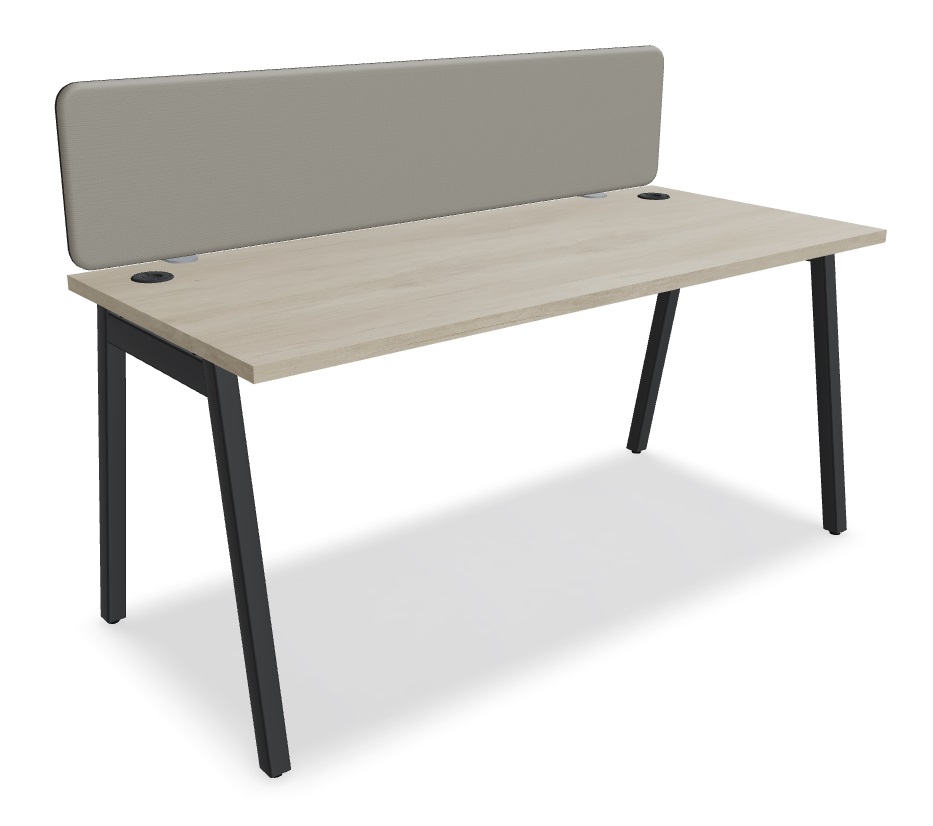 Ogi M Office Single Straight Desk, W62.9" x D27.5"