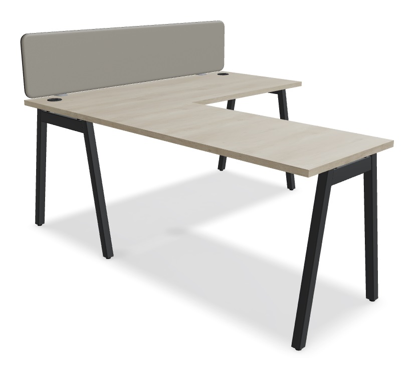 Ogi M Office Single Straight Desk, W62.9" x D27.5"