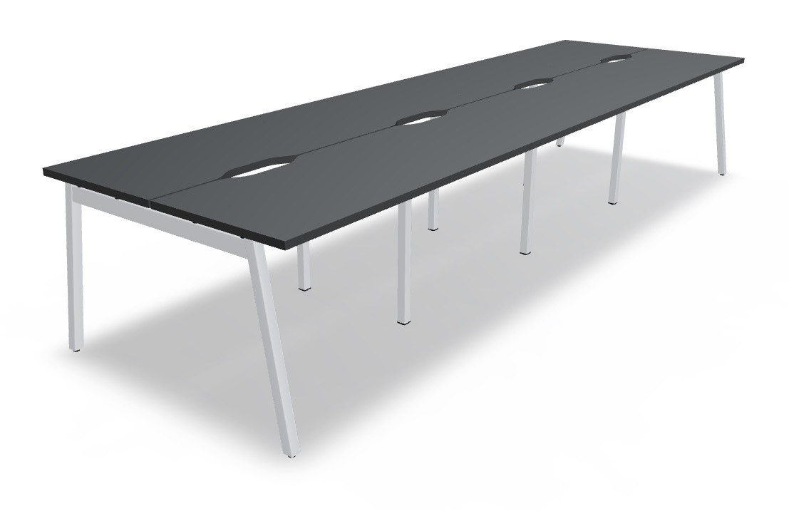Ogi M Office 8-Desk Bench