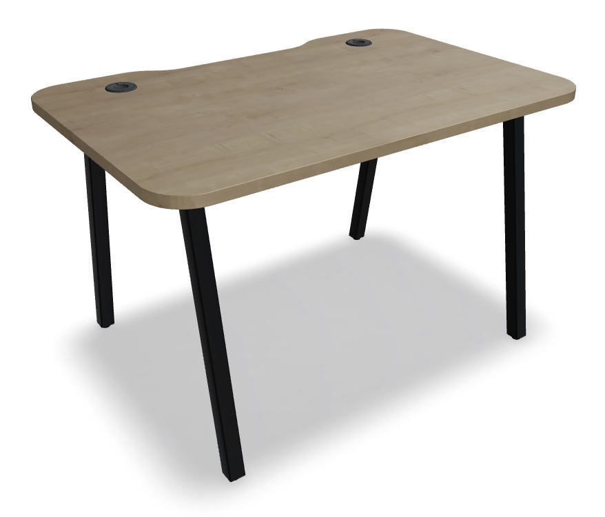 Ogi M Office Single Straight Desk w/Rounded Corners, W47.2" x D31.4"