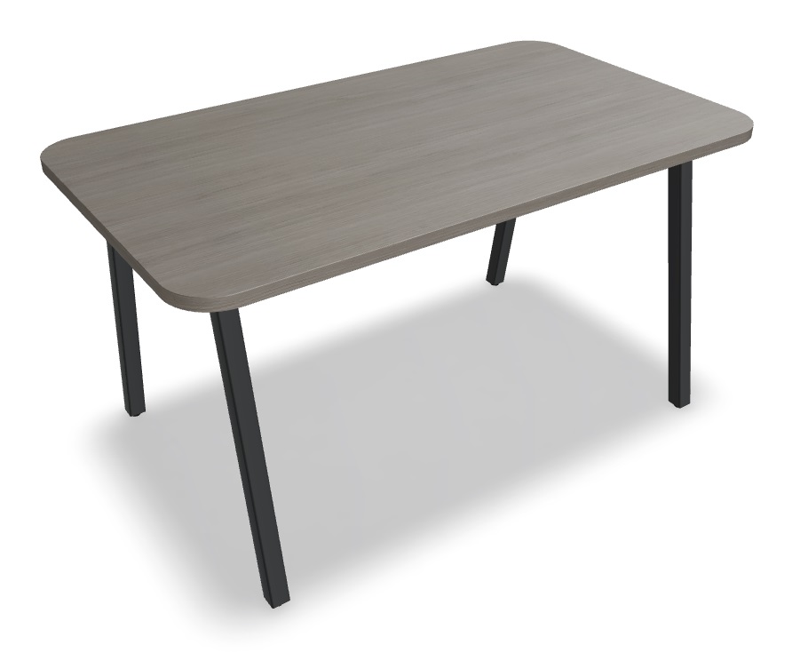 Ogi M Office Single Straight Desk w/Rounded Corners, W55.1" x D31.4"