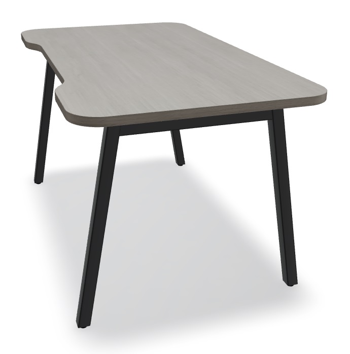 Ogi M Office Single Straight Desk w/Rounded Corners