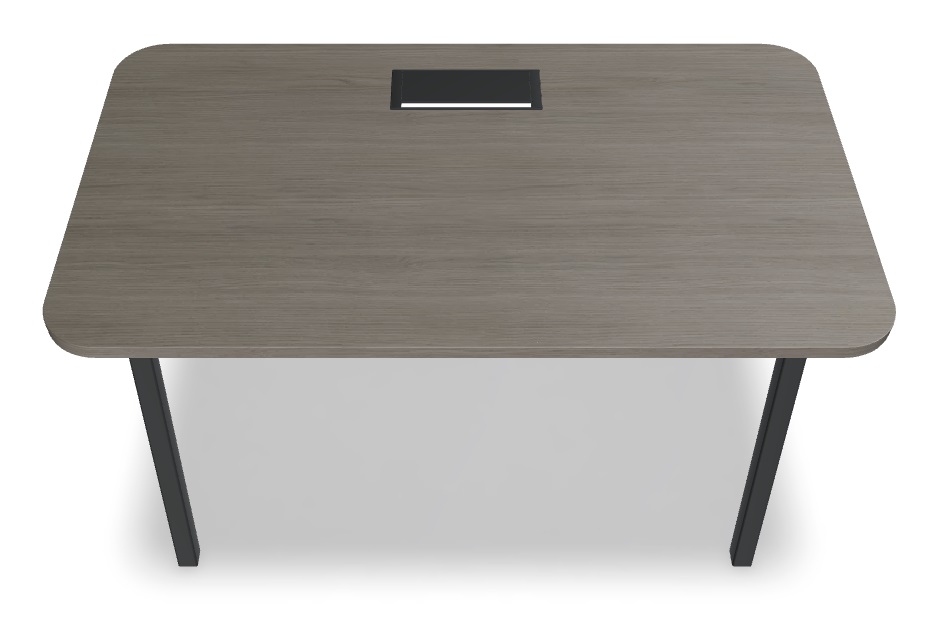 Ogi M Office Single Straight Desk w/Rounded Corners, W55.1" x D31.4"