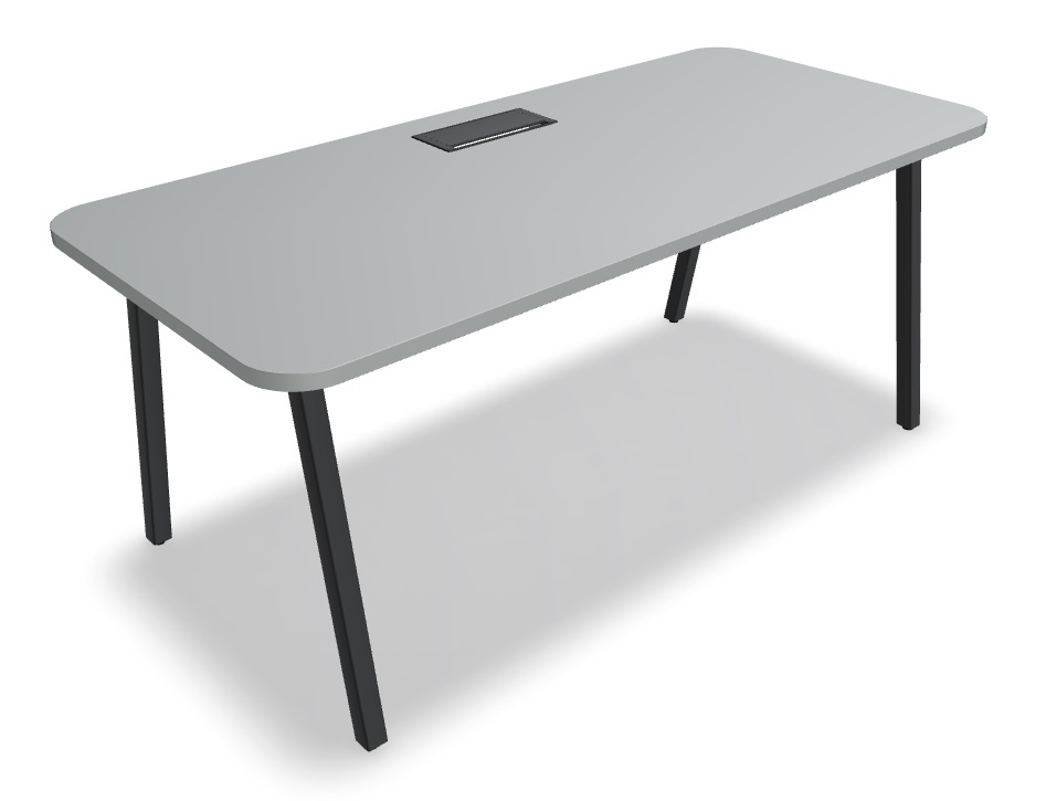 Ogi M Office Single Straight Desk w/Rounded Corners